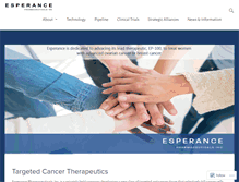 Tablet Screenshot of esperancepharma.com